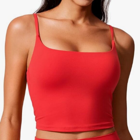 CRZ Yoga Butterlift Scoop Neck Crop Tank Top for Women - Picture 2 of 3